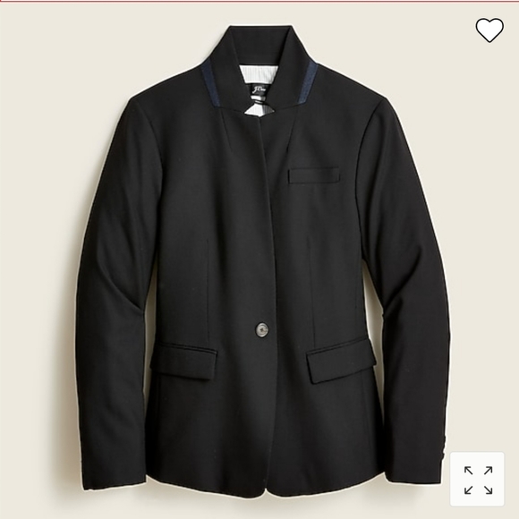 J. Crew Regent Blazer in Wool Flannel Black size 8 - Picture 3 of 13